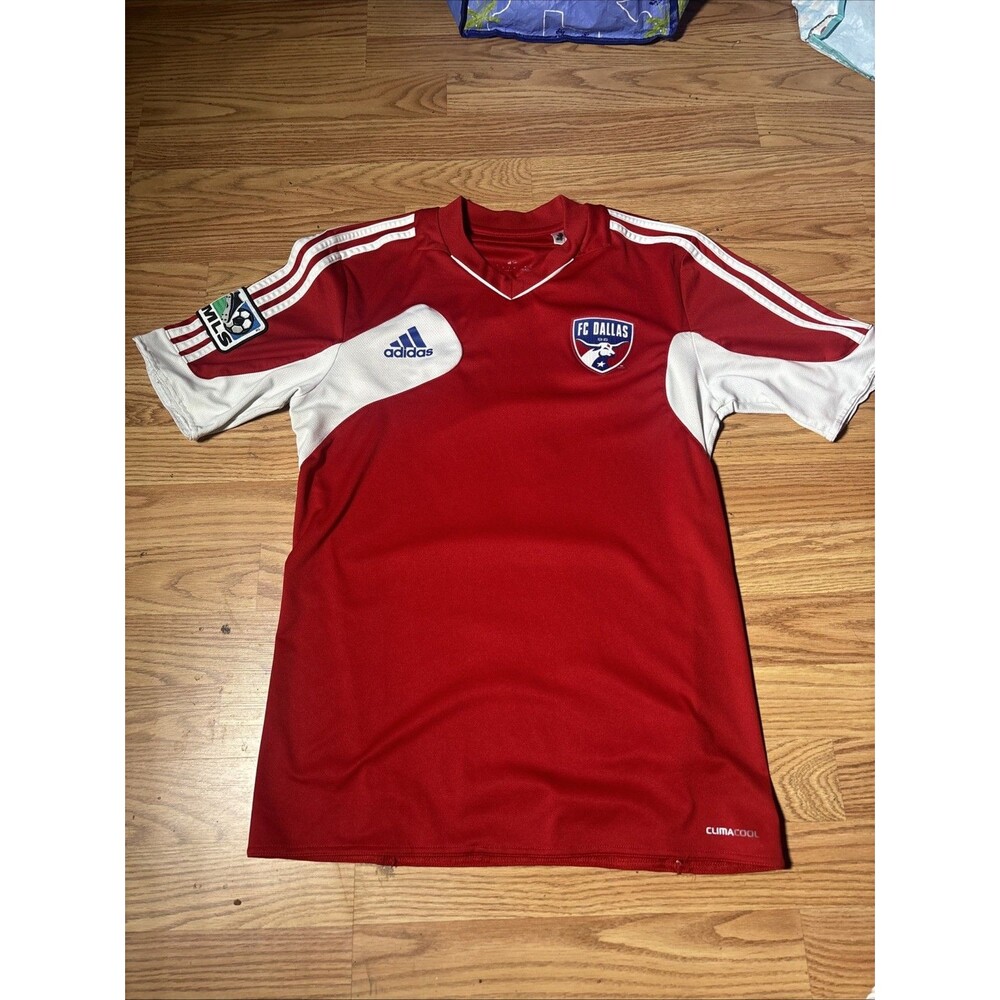 adidas FC Dallas Major League Soccer Officially Licensed Red White Soccer Jersey